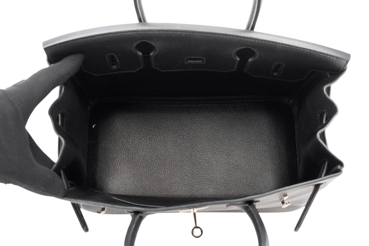 Hermès Birkin 30 Noir - Black Epsom Retourne Palladium Hardware - view 10