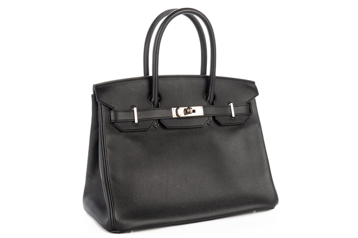 Hermès Birkin 30 Noir - Black Epsom Retourne Palladium Hardware - view 2
