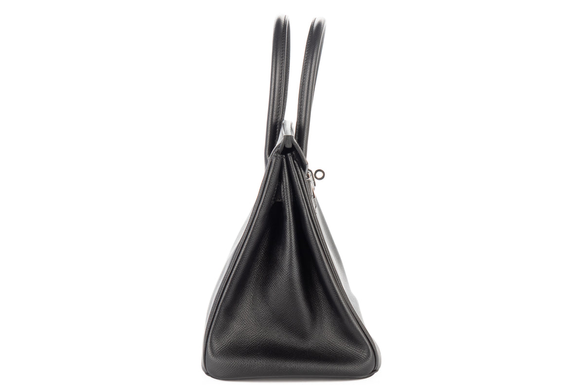 Hermès Birkin 30 Noir - Black Epsom Retourne Palladium Hardware - view 5