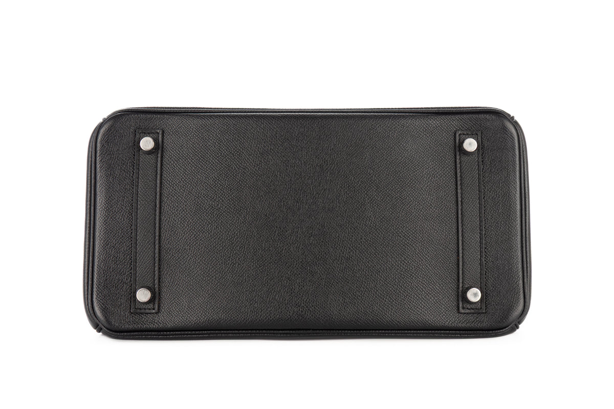 Hermès Birkin 30 Noir - Black Epsom Retourne Palladium Hardware - view 6