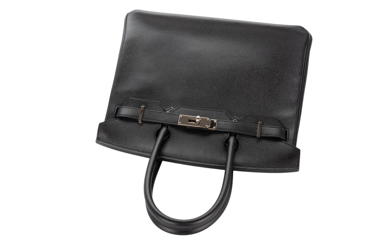 Hermès Birkin 30 Noir - Black Epsom Retourne Palladium Hardware - view 8