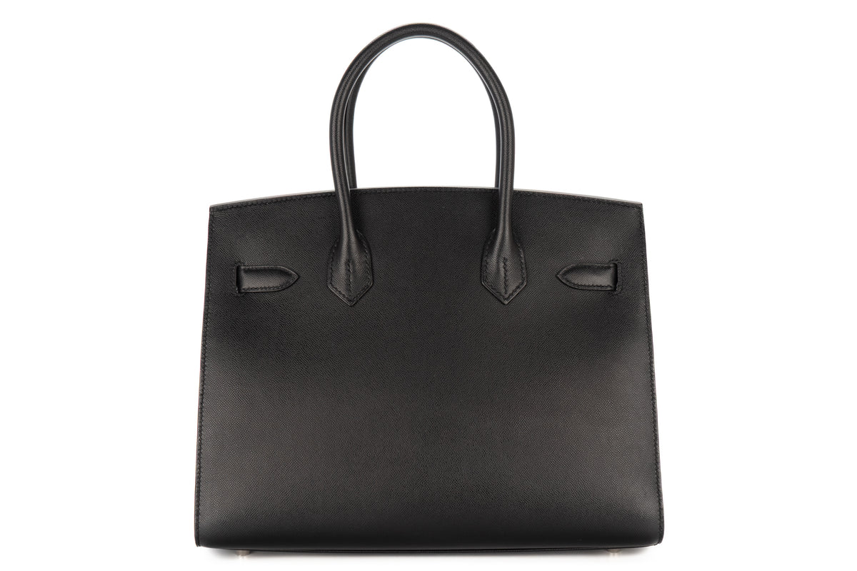 Hermès Birkin 30 Noir - Black Madame Sellier Palladium Hardware - view 3