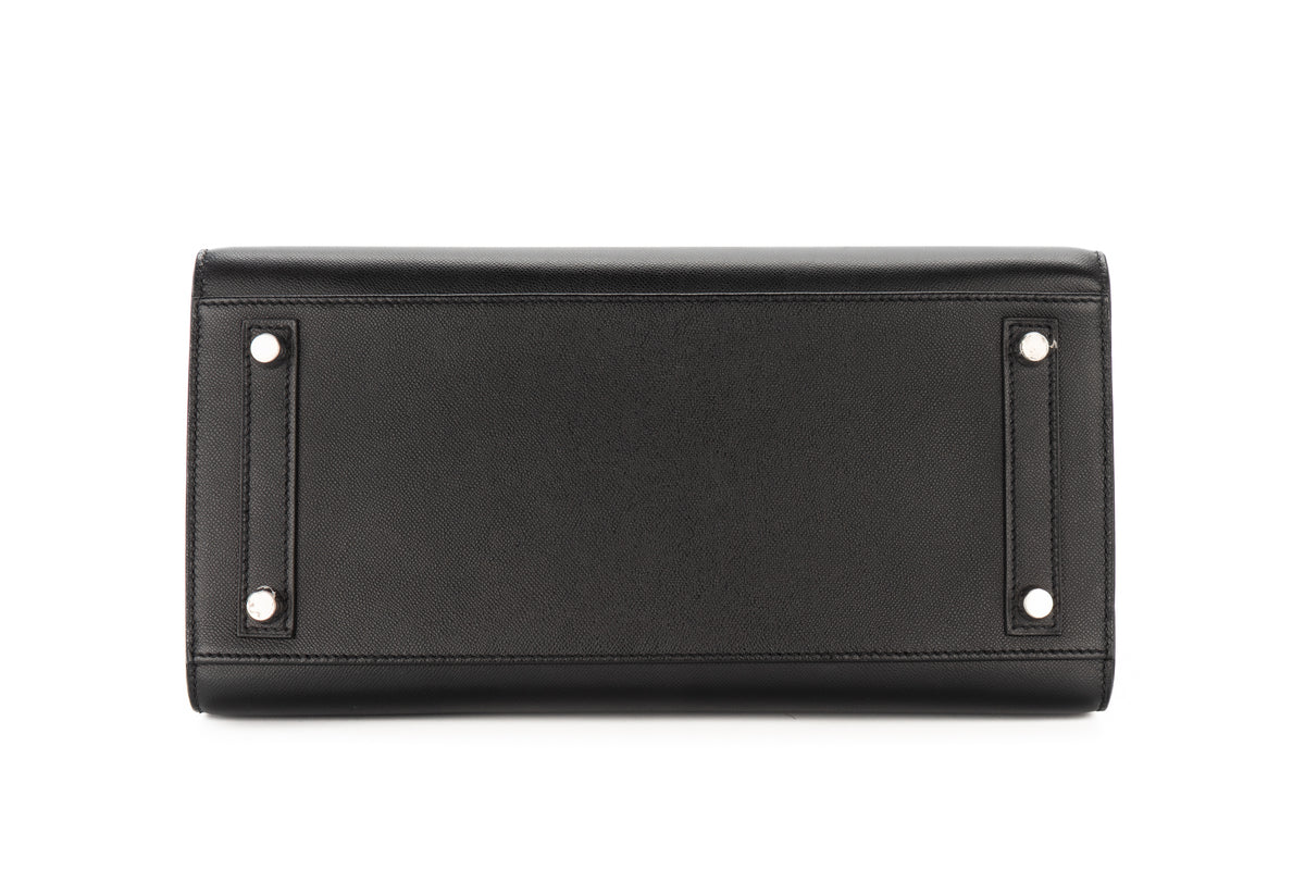 Hermès Birkin 30 Noir - Black Madame Sellier Palladium Hardware - view 6