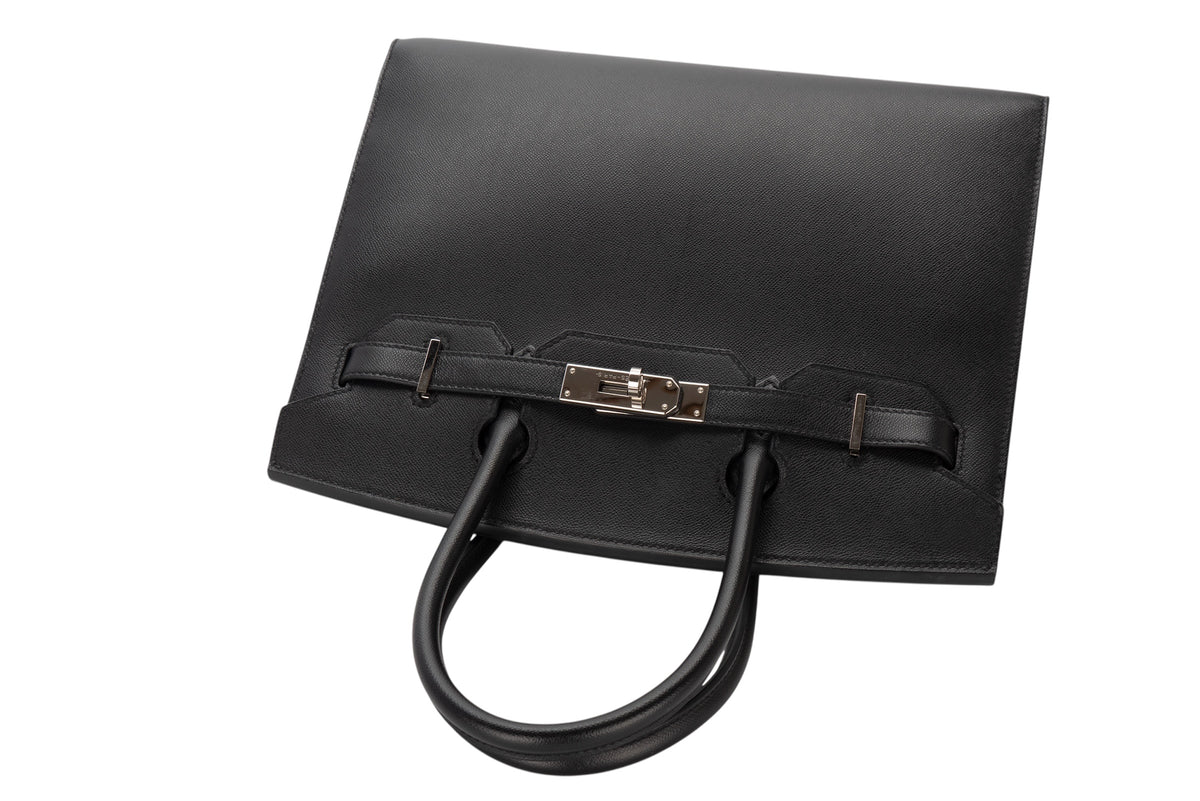 Hermès Birkin 30 Noir - Black Madame Sellier Palladium Hardware - view 8