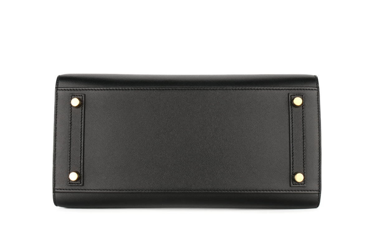 Hermès Birkin 30 Noir / Black Madame Sellier Gold Hardware - view 6
