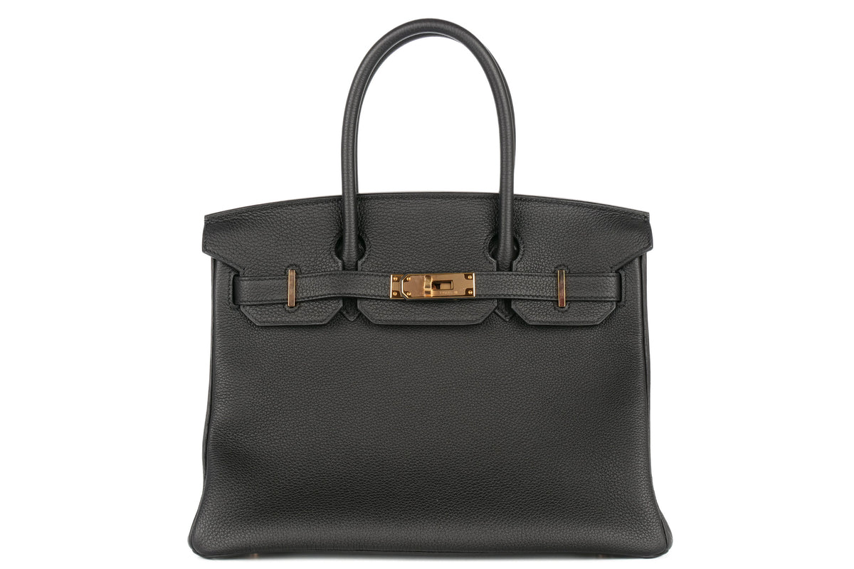 Hermès Birkin 30 Noir - Black Togo Rose Gold Hardware - view 1