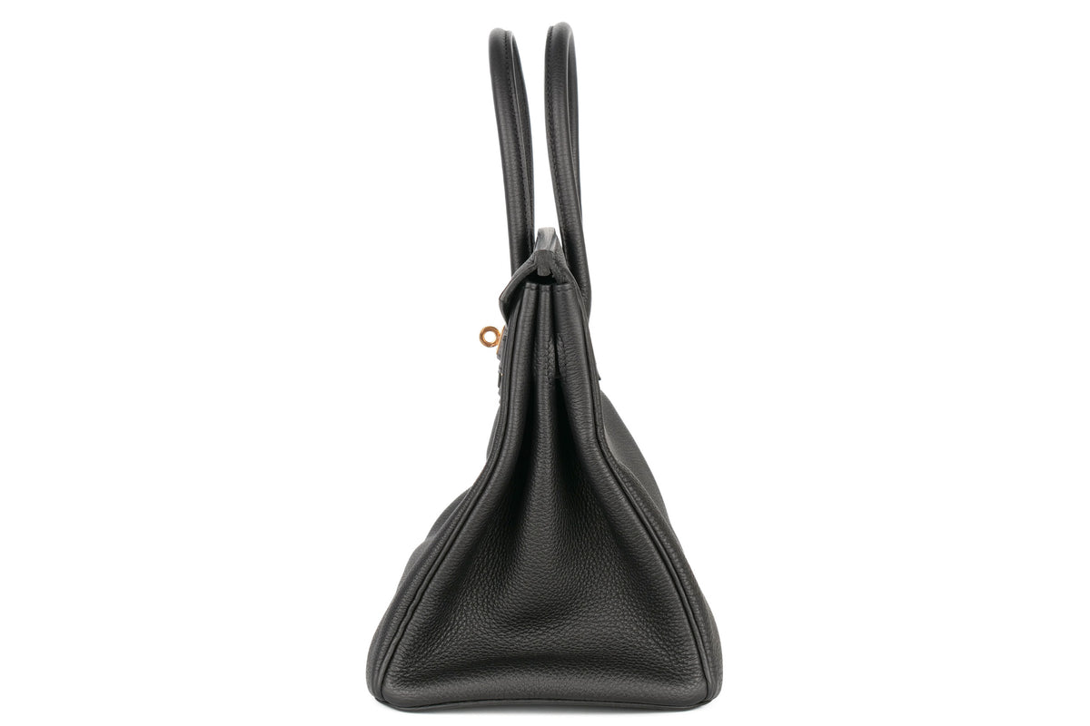 Hermès Birkin 30 Noir - Black Togo Rose Gold Hardware - view 4