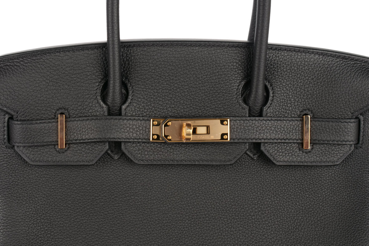Hermès Birkin 30 Noir - Black Togo Rose Gold Hardware - view 7
