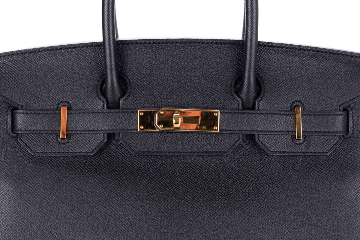 Hermès Birkin 30 Noir Epsom Gold Hardware - view 7
