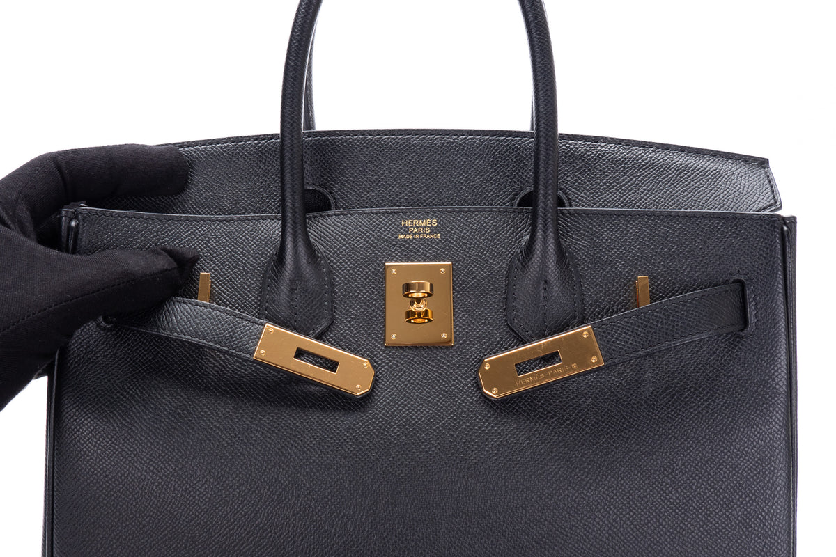 Hermès Birkin 30 Noir Epsom Gold Hardware - view 8