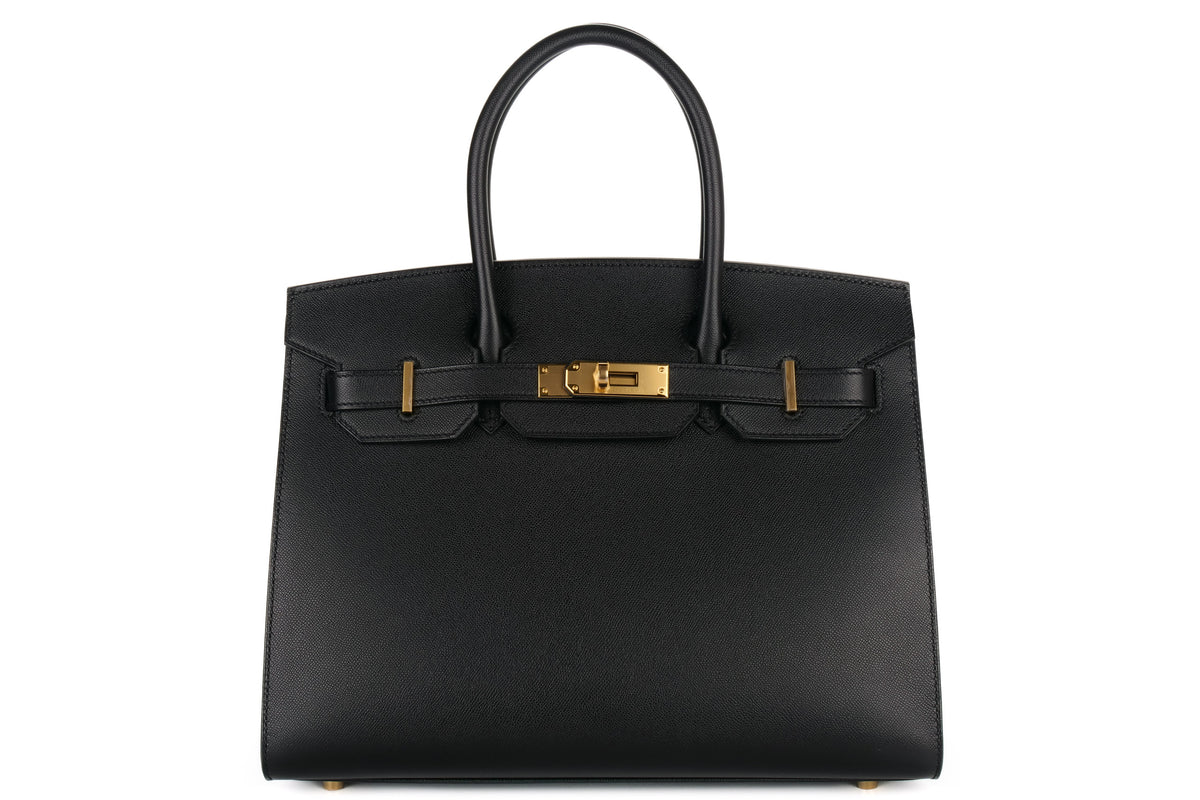 Hermès Birkin 30 Noir Madame Sellier Gold Hardware - view 1