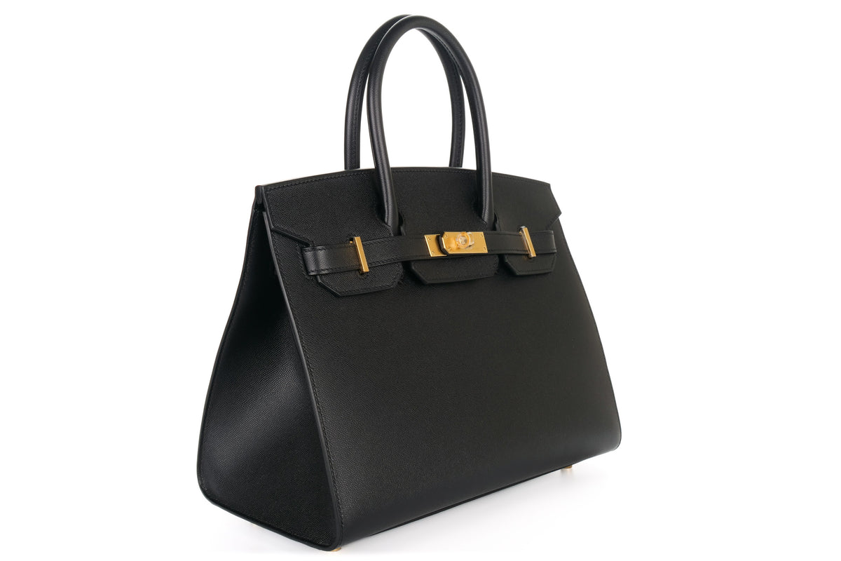 Hermès Birkin 30 Noir Madame Sellier Gold Hardware - view 2