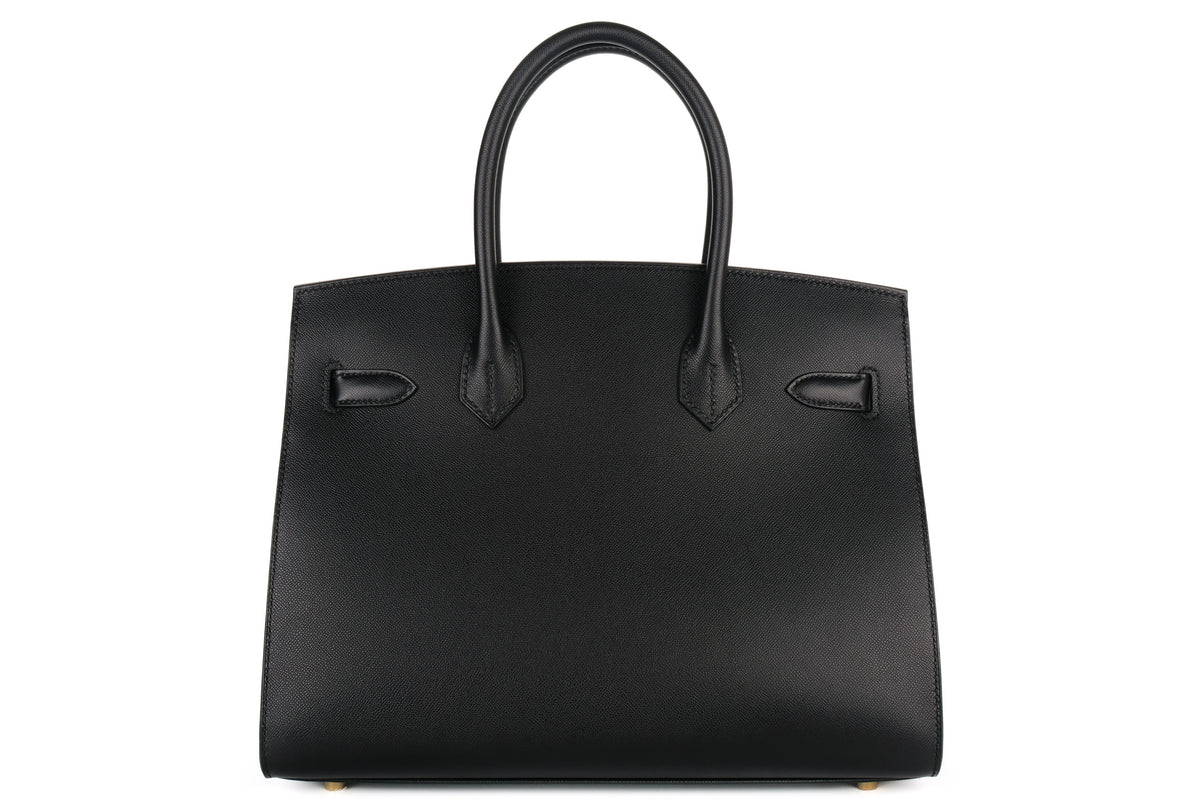 Hermès Birkin 30 Noir Madame Sellier Gold Hardware - view 3