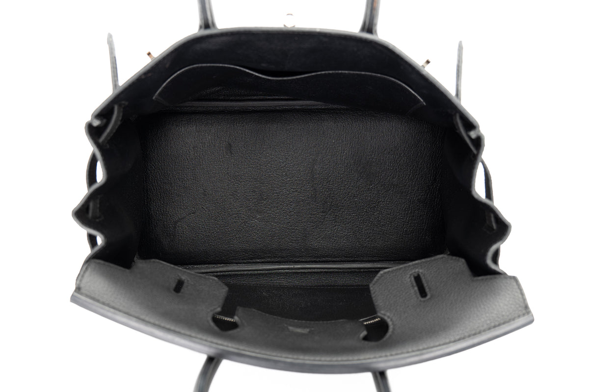 Hermès Birkin 30 Noir Togo Palladium Hardware - view 14