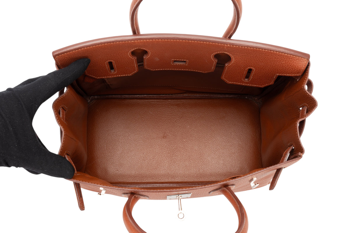 Hermès Birkin 30 Noisette Vachette Ardennes Palladium Hardware - view 10