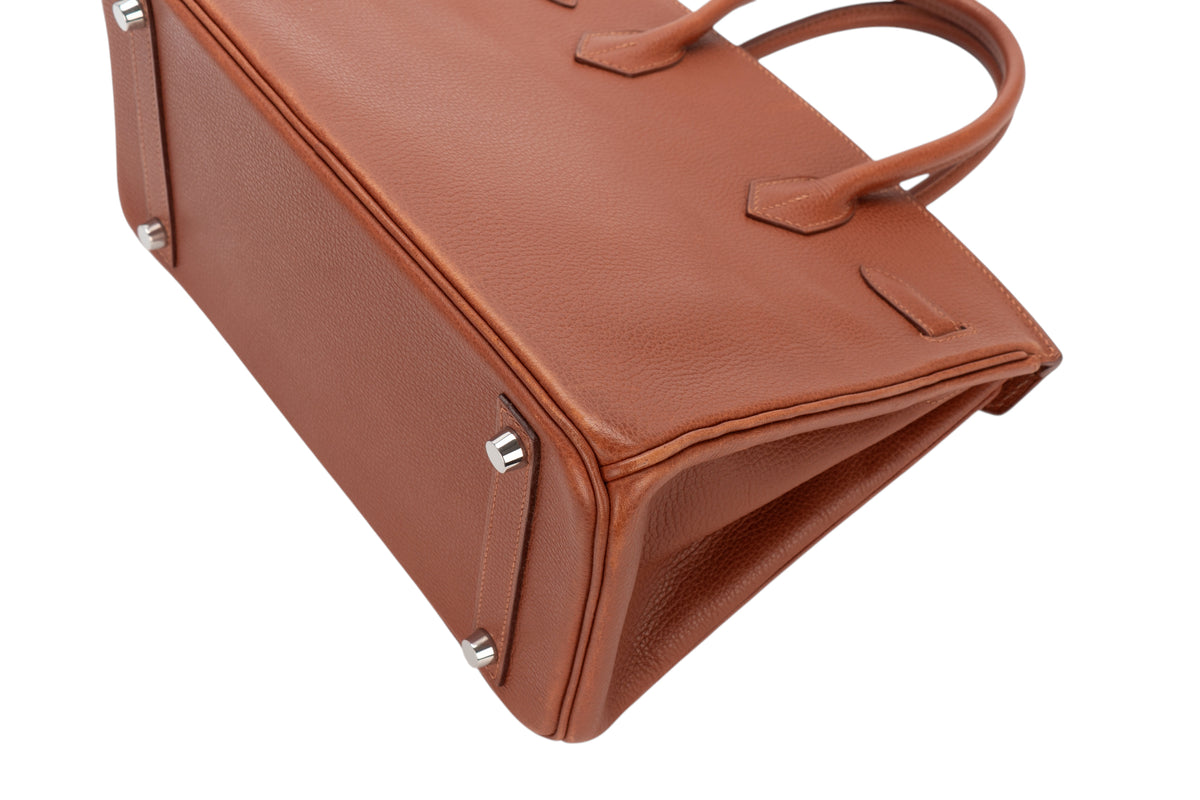 Hermès Birkin 30 Noisette Vachette Ardennes Palladium Hardware - view 11