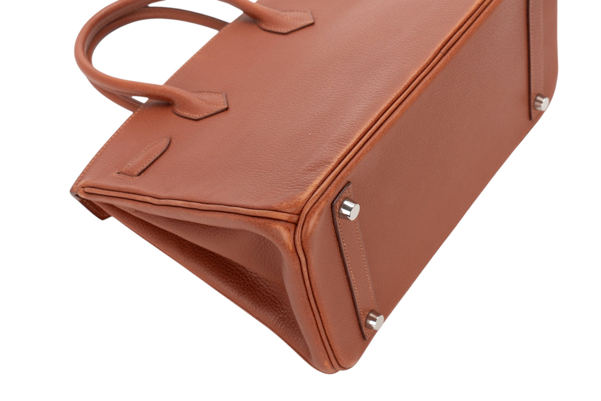 Hermès Birkin 30 Noisette Vachette Ardennes Palladium Hardware - view 13