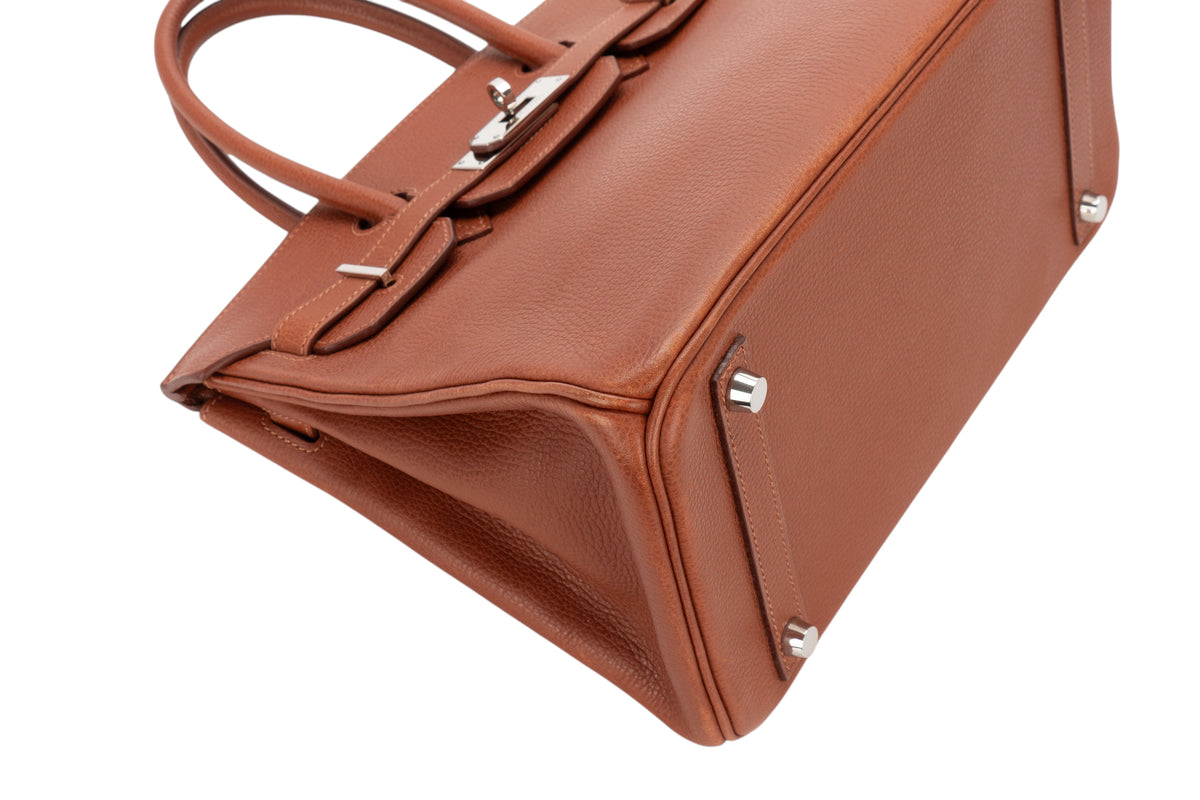 Hermès Birkin 30 Noisette Vachette Ardennes Palladium Hardware - view 14