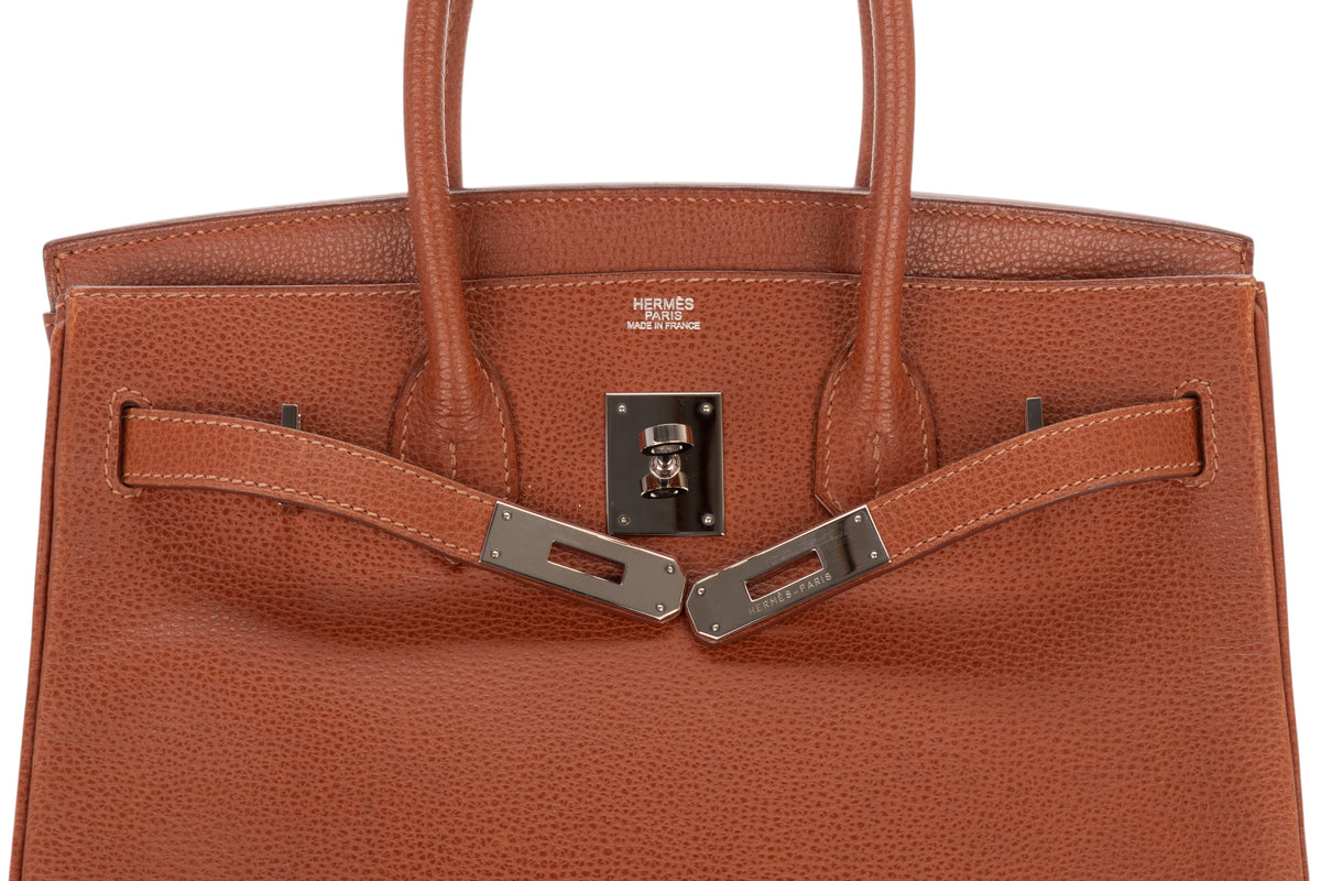 Hermès Birkin 30 Noisette Vachette Ardennes Palladium Hardware - view 9