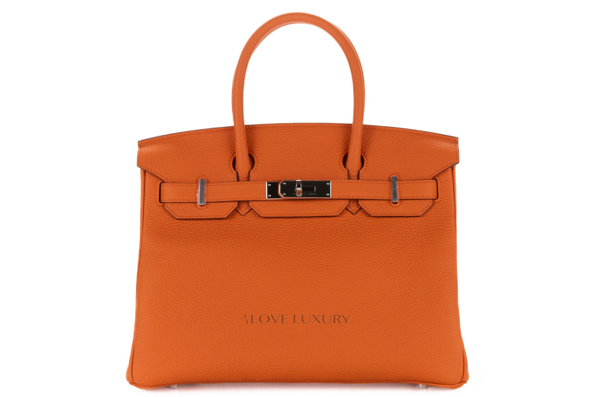 Hermès Birkin 30 Orange Clemence Palladium Hardware - view 1