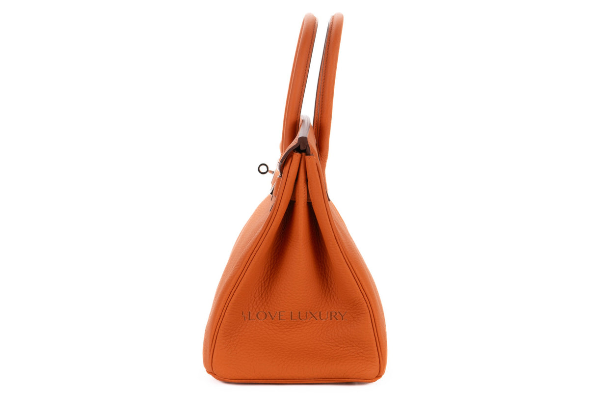 Hermès Birkin 30 Orange Clemence Palladium Hardware - view 4