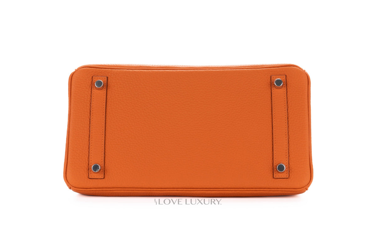 Hermès Birkin 30 Orange Clemence Palladium Hardware - view 6