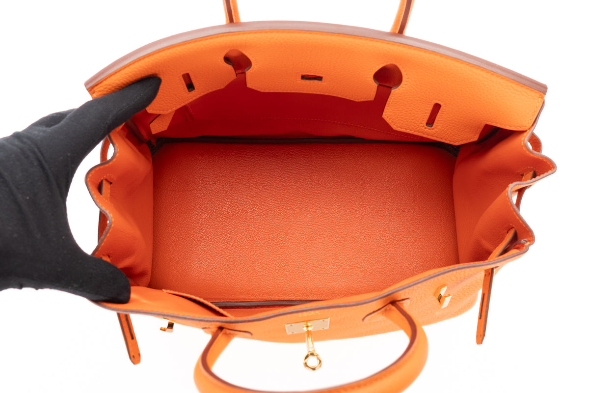 Hermès Birkin 30 Orange H Togo Gold Hardware - view 10