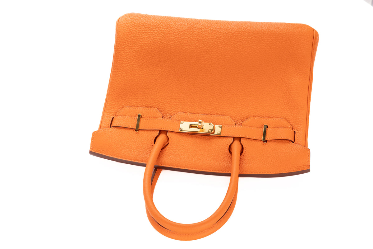 Hermès Birkin 30 Orange H Togo Gold Hardware - view 8