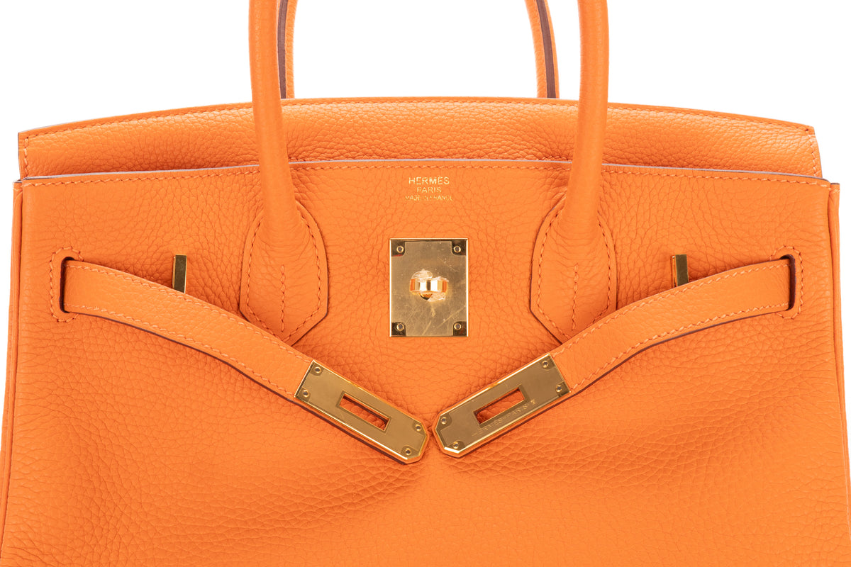 Hermès Birkin 30 Orange H Togo Gold Hardware - view 9