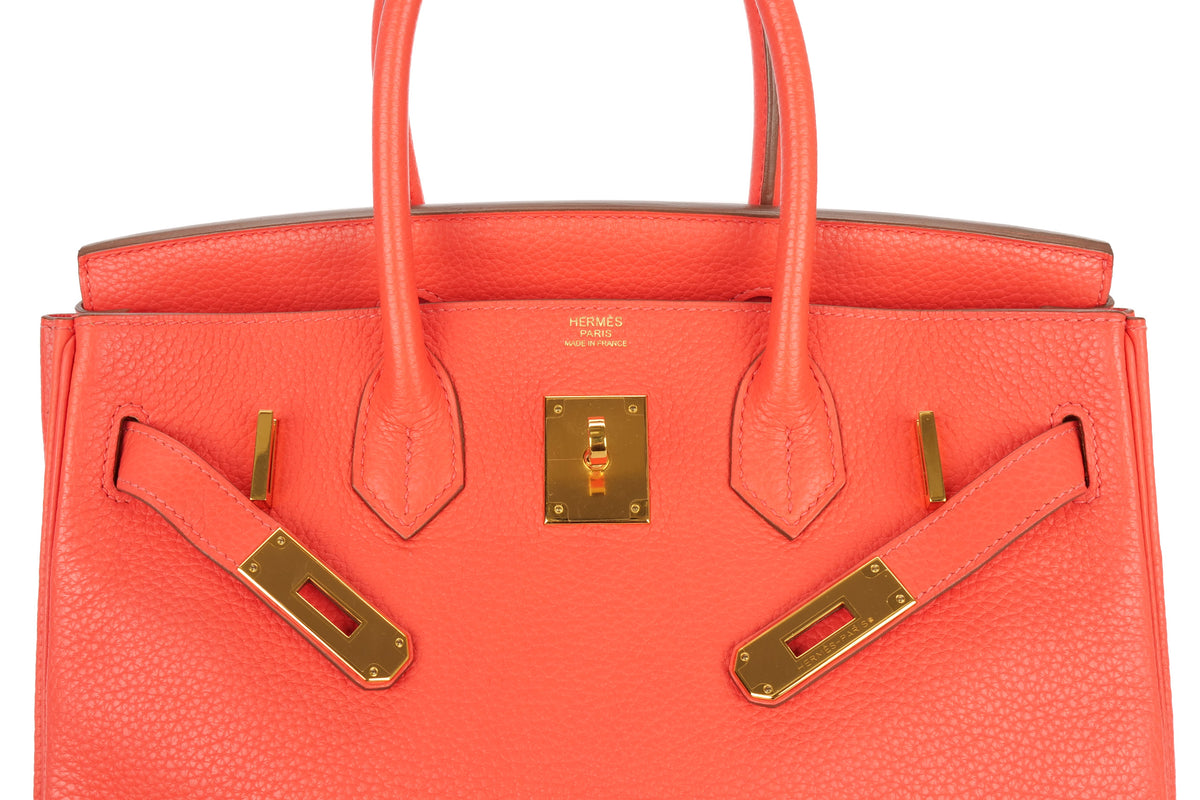 Hermès Birkin 30 Rose Jaipur Clemence Gold Hardware - view 13