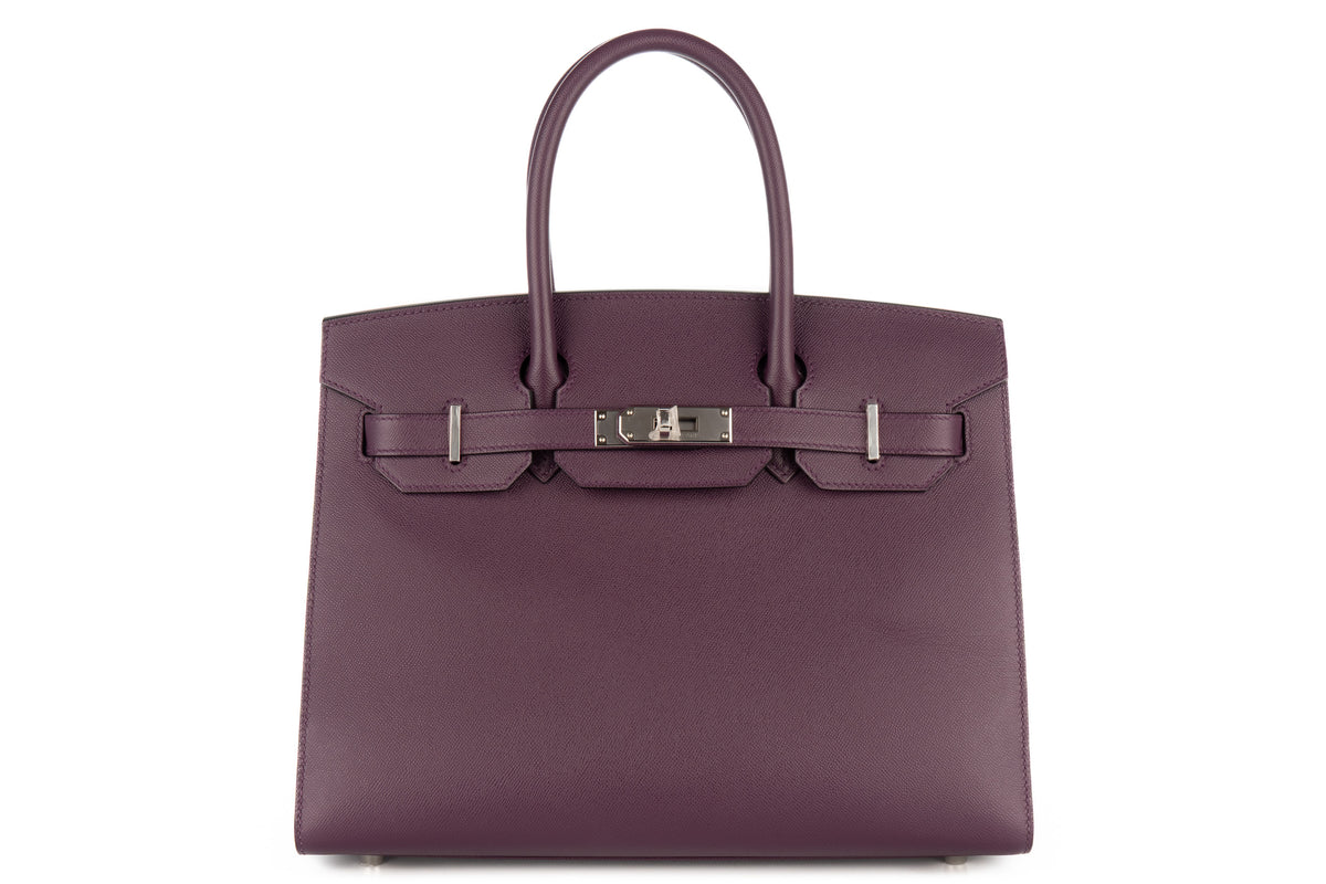 Hermès Birkin 30 Raisin Madame Sellier Palladium Hardware - view 1