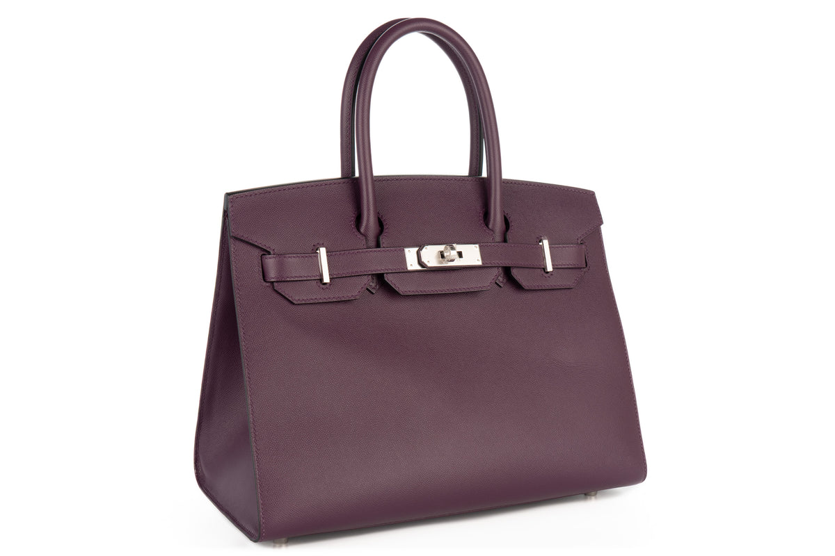 Hermès Birkin 30 Raisin Madame Sellier Palladium Hardware - view 2