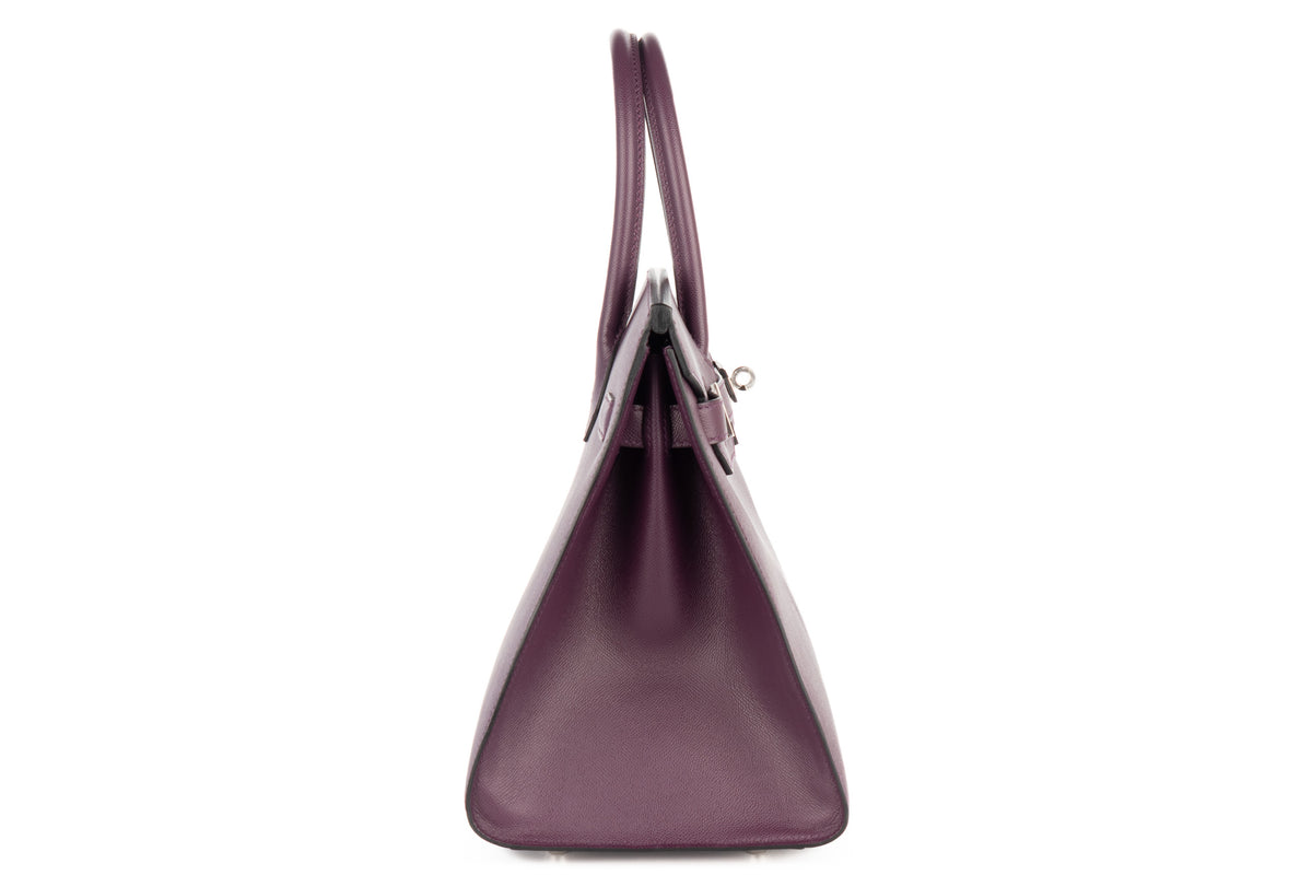 Hermès Birkin 30 Raisin Madame Sellier Palladium Hardware - view 5