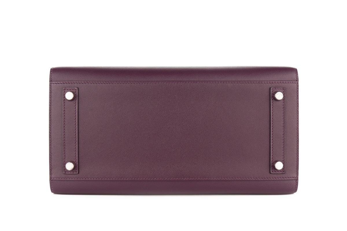 Hermès Birkin 30 Raisin Madame Sellier Palladium Hardware - view 6