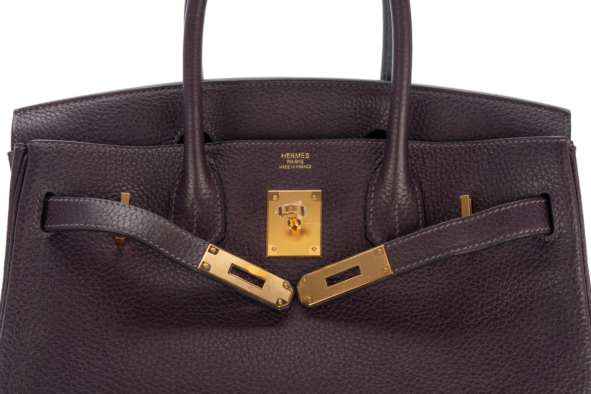 Hermès Birkin 30 Raisin Togo Gold Hardware - view 9
