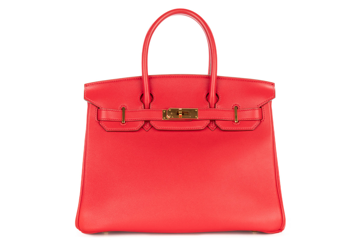 Hermès Birkin 30 Red Gulliver Gold Hardware - view 1