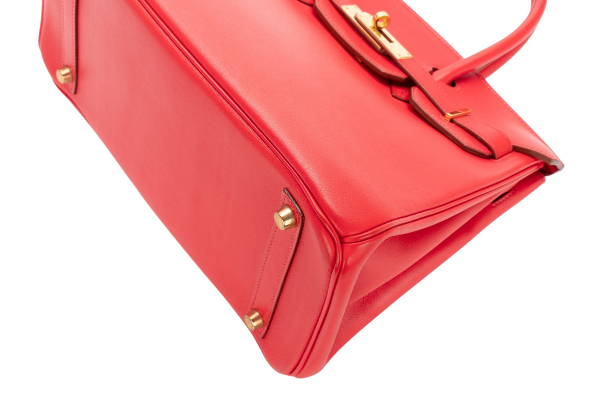 Hermès Birkin 30 Red Gulliver Gold Hardware - view 12