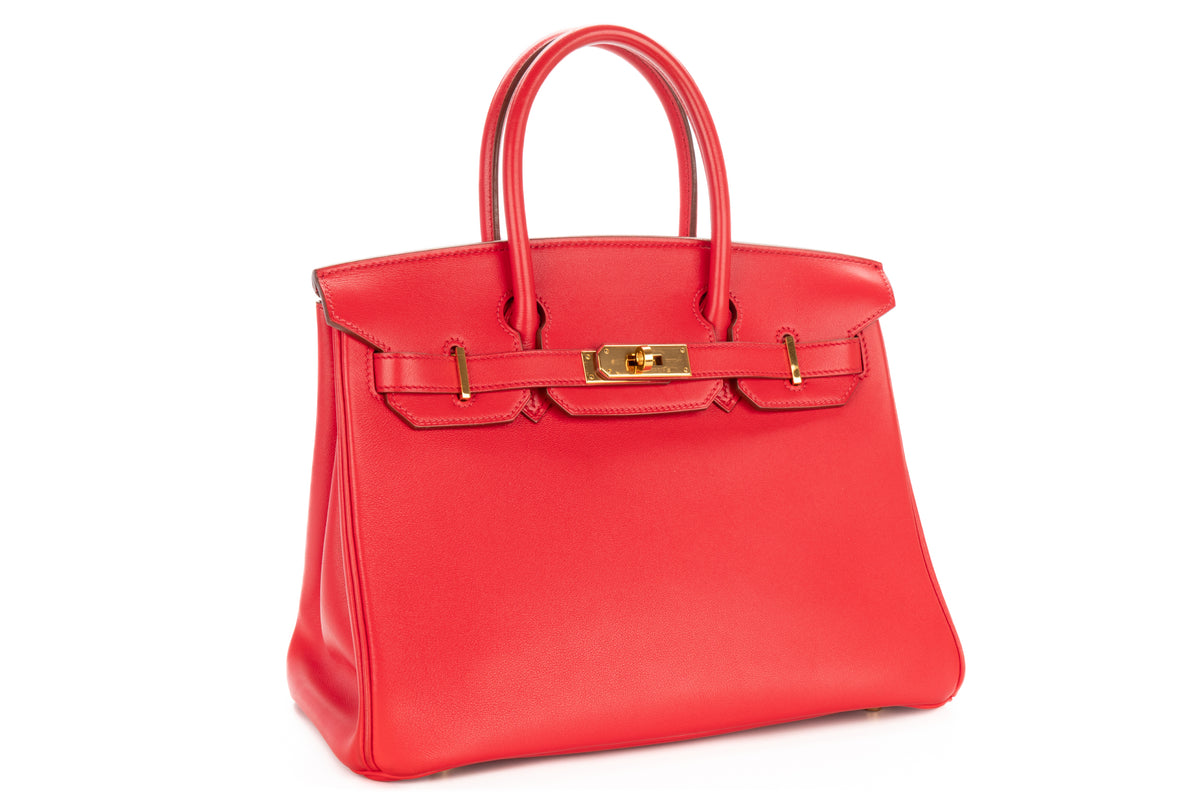 Hermès Birkin 30 Red Gulliver Gold Hardware - view 2