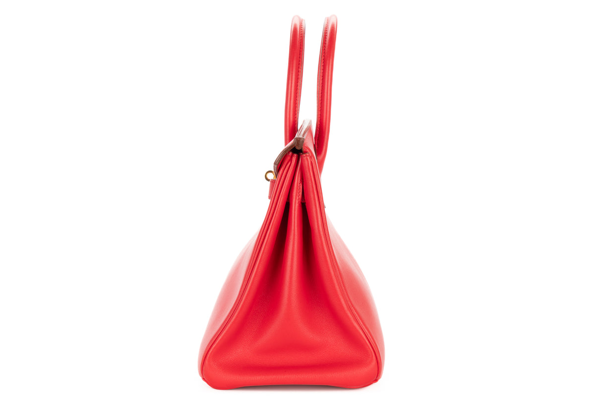 Hermès Birkin 30 Red Gulliver Gold Hardware - view 4