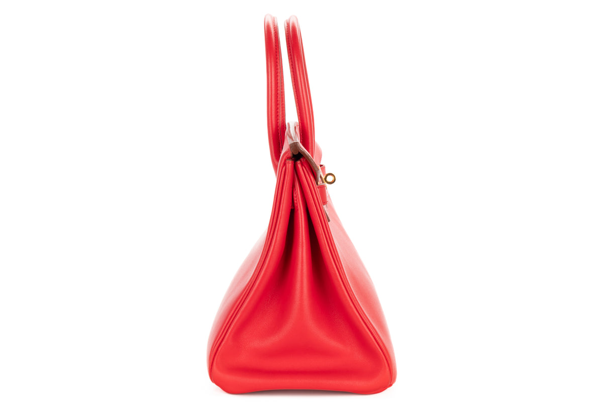 Hermès Birkin 30 Red Gulliver Gold Hardware - view 5
