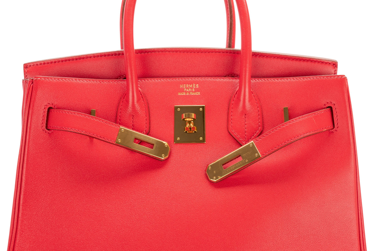 Hermès Birkin 30 Red Gulliver Gold Hardware - view 9
