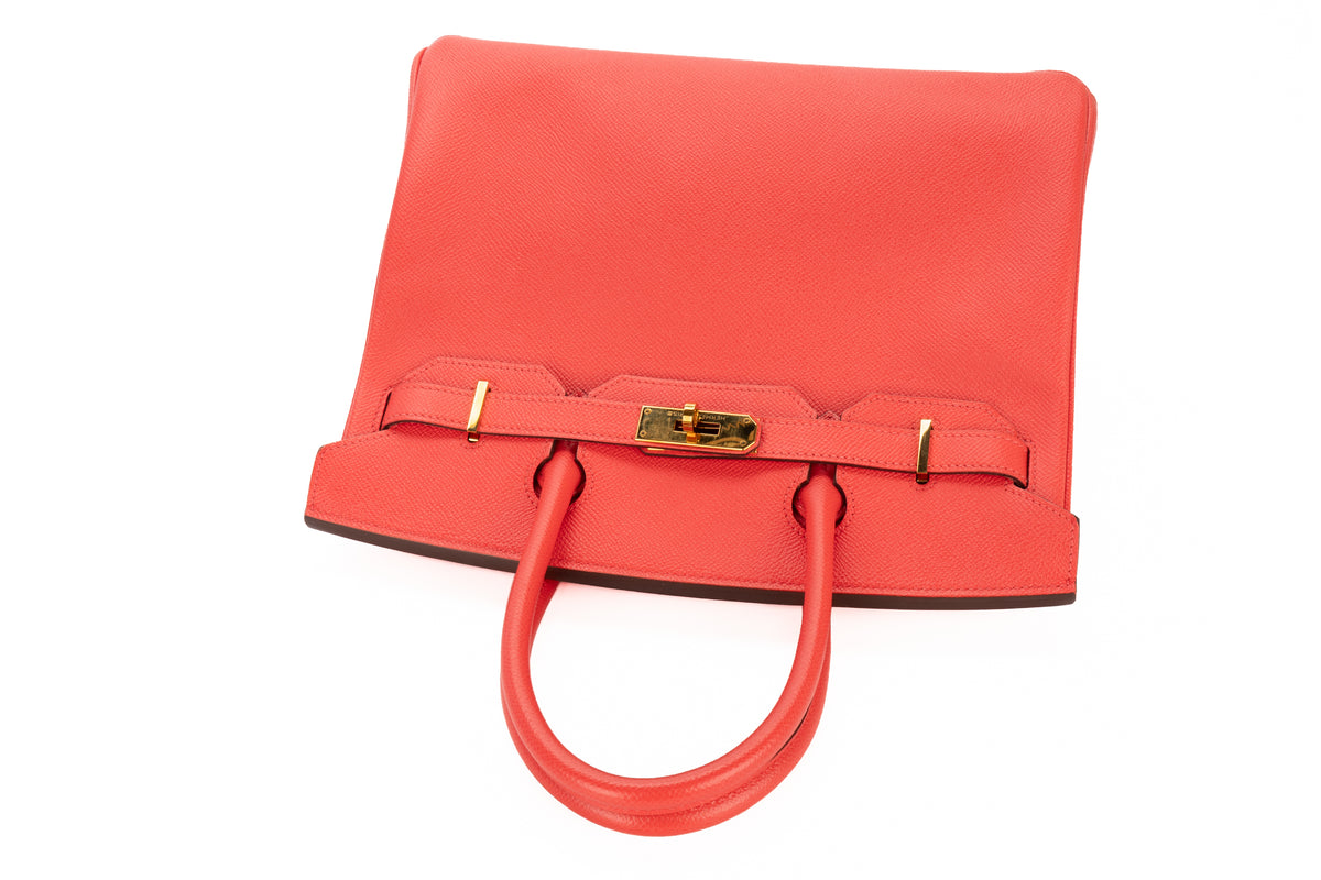 Hermès Birkin 30 Rose Jaipur Epsom Retourne Gold Hardware - view 8