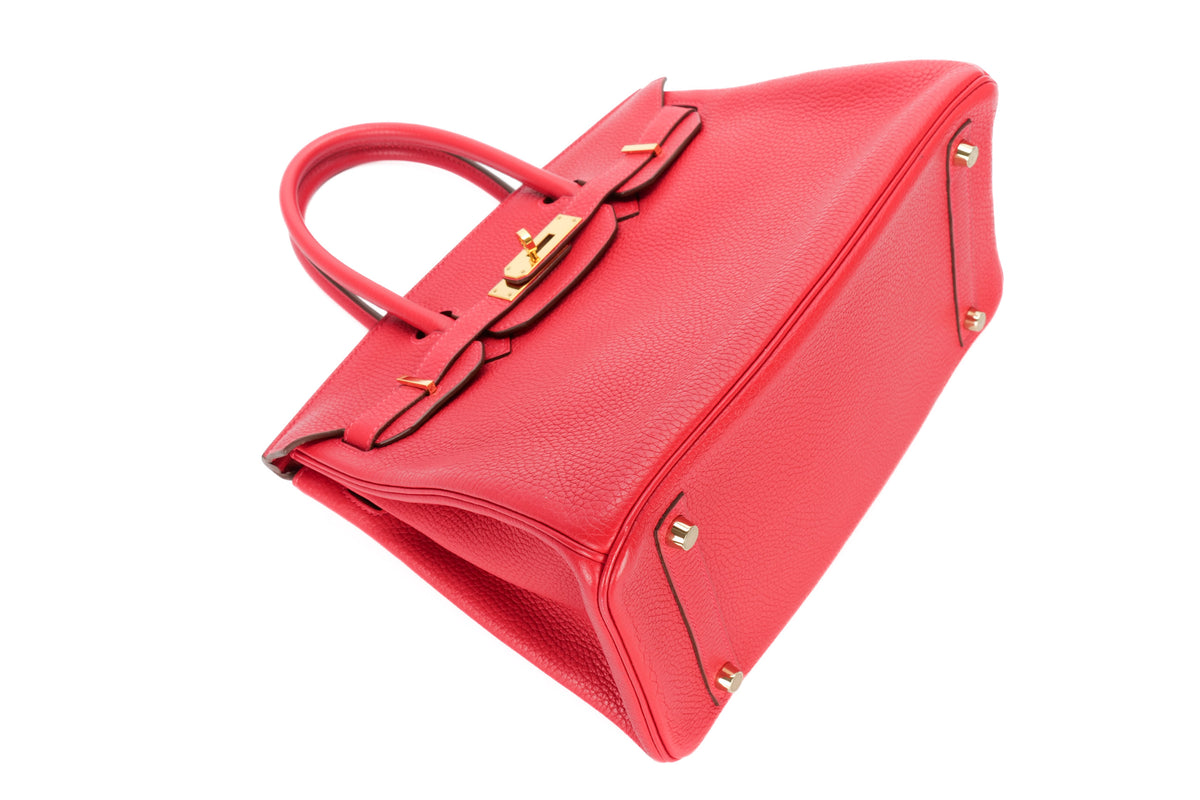 Hermès Birkin 30 Rouge Casaque Clemence Gold Hardware - view 11