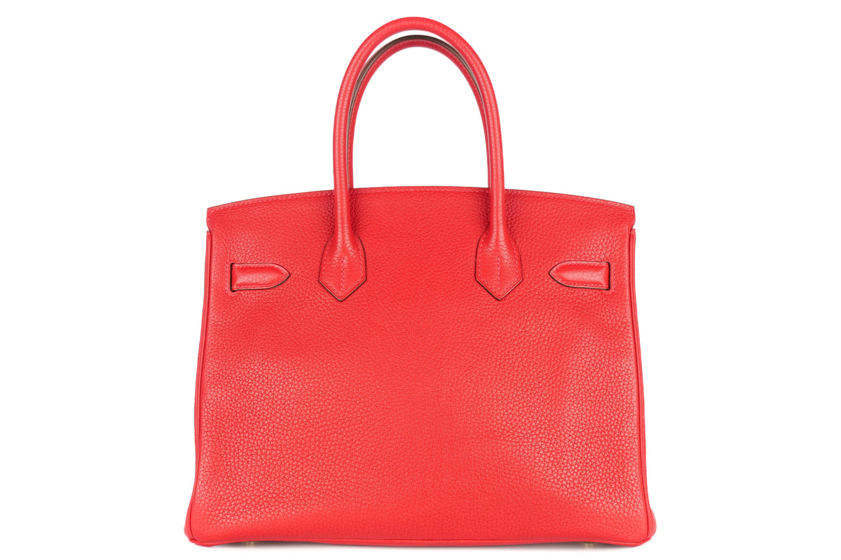 Hermès Birkin 30 Rouge Casaque Clemence Gold Hardware - view 3