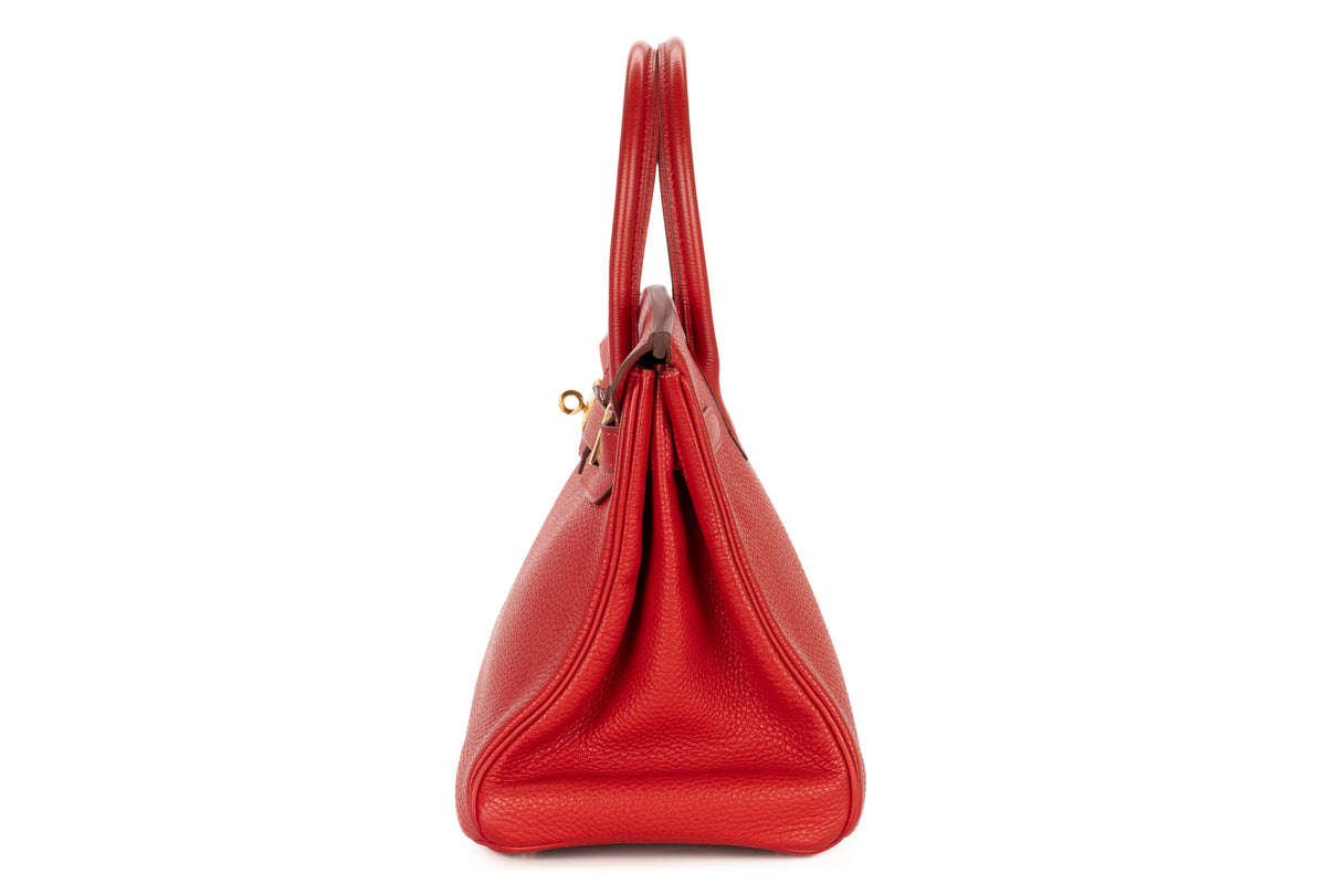 Hermès Birkin 30 Rouge Garance Togo Gold Hardware - view 4