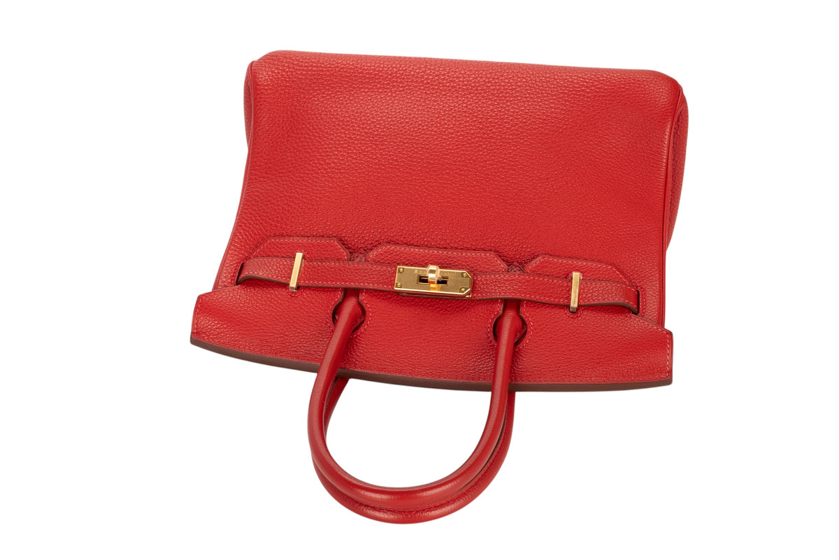 Hermès Birkin 30 Rouge Garance Togo Gold Hardware - view 8