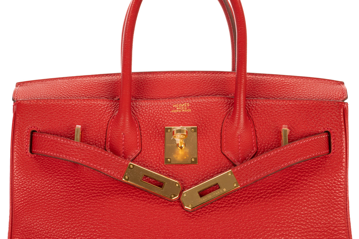 Hermès Birkin 30 Rouge Garance Togo Gold Hardware - view 9