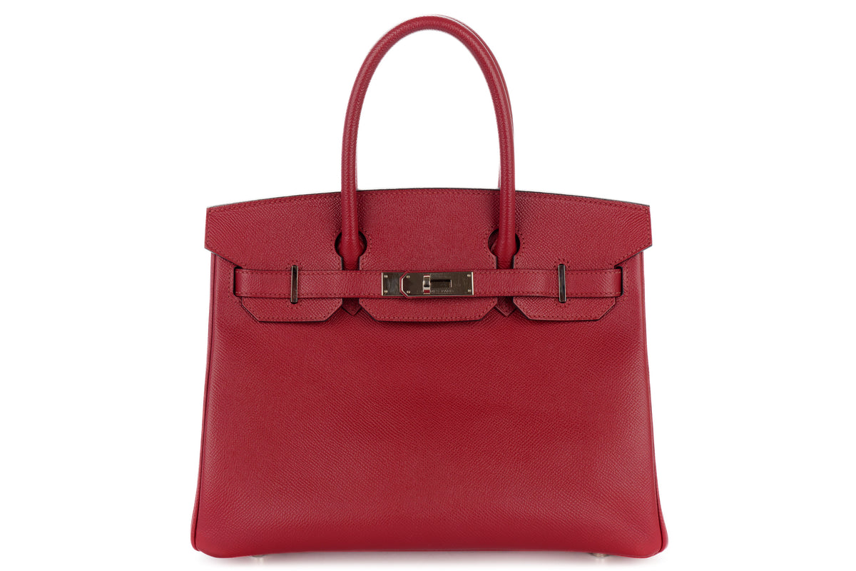 Hermès Birkin 30 Rouge Granat Epsom Palladium Hardware - view 1