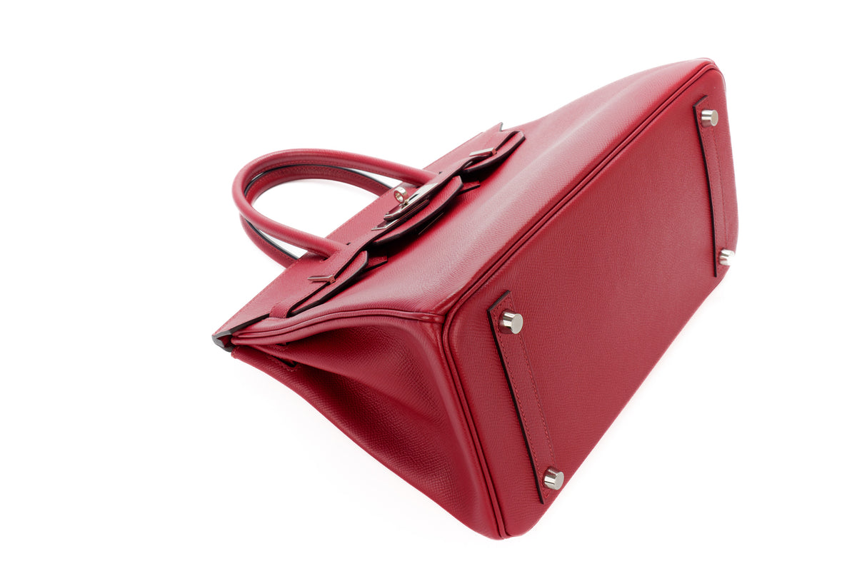 Hermès Birkin 30 Rouge Granat Epsom Palladium Hardware - view 11