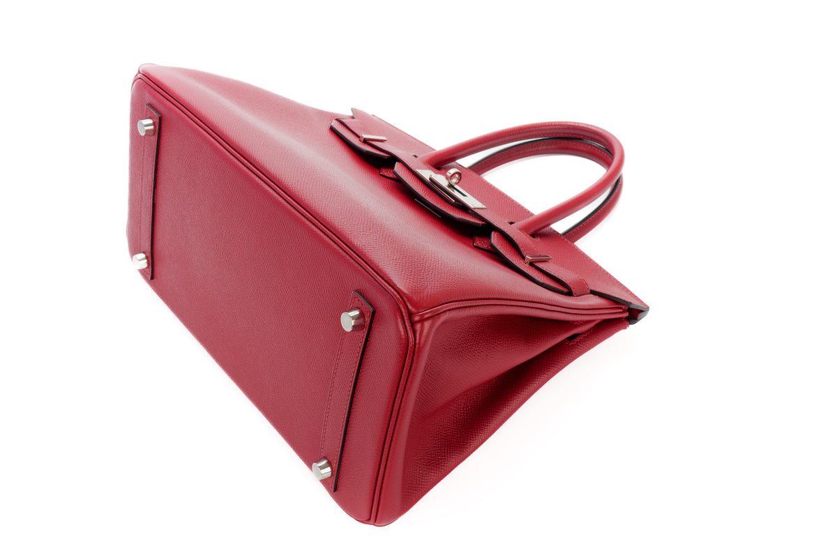 Hermès Birkin 30 Rouge Granat Epsom Palladium Hardware - view 12